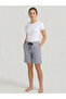Women's Striped Checked Baggy Lycra Shorts