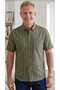 100% Cotton Short Sleeve Pocketed Button-Up Collar Classic Men's Shirt