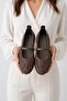 Elegant, Pearl Detailed, Ankle Strap, Lace Textured, Stylish Design Ballerinas - 7