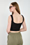 Women's Thick Strap Bodysuit with Chest Pads - Black - 5