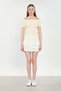 Women's boat neck short sleeve bodysuit - yellow - 3