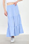 Women's Pieced Midi Skirt - Blue - 3