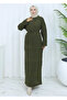 Patterned Long Knitted Sweater Dress