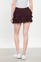 Women's Ruffled Mini Skirt - Plum - 5