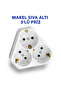 Surface Mounted Grounded 3-Outlet Socket Triple Group Socket Durable Safe Electrical Socket - 2