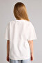 100% Cotton Hello Kıtty Oversized T-Shirt for Girls H1429A826Sm - 5