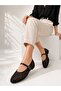 Elegant, Pearl Detailed, Ankle Strap, Lace Textured, Stylish Design Ballerinas - 3