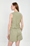 Women's Fleto Pocket Buttoned Vest - Olive - 5