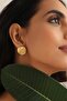 Gold Textured Bagel Nail Steel Earrings