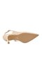 Beige Breathable Knitted Textured Slingback Women's Heeled Shoes 658248 Z - 5
