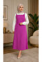 Women's Fuchsia Adjustable Strap Gilet Dress