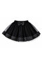 Girl's Tulle Skirt with Polka Dot Bow Detail in Black – Ages 5-13