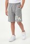 Los Angeles Print Detailed Boys' Capri-Shorts with Elastic Waist and Double Pockets