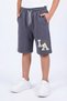 Los Angeles Print Detailed Boys' Capri-Shorts with Elastic Waist and Double Pockets