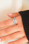 Vip Baguette Stone Silver Color Adjustable Women's Ring – Elegant Stone Model - 2