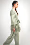 Water Green Linen French Lace Triple Set - 2