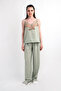 Water Green Linen French Lace Triple Set - 5
