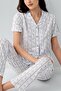 3619 Women's Front Buttoned Pajama Set - 3