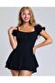 Premium Draped Extra Mini Dress with Shorts