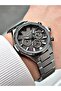 Functional 10 Atm Silver-Navy Blue Color Sapphire Glass Steel Band Steel Case Men's Wristwatch 1202.661Mr