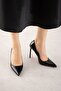 Minimalist Black Patent Leather High Thin Heeled Women's Stiletto - 3