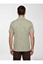 Khaki Polo Collar Patterned Pique Men's T-Shirt - 4