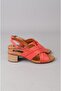 Seç 880452 genuine leather heely sandal (heel: 5cm) coral - 4