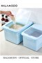 حاوية تخزين دقيق الأرز بغطاء قلاب أوتوماتيكي سعة 22 رطلاً، صندوق تخزين الطعام والدقيق للمطبخ - 2