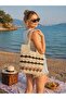 Women's Colorful Straw Weave Handmade Beach and Shoulder Bag-Unlined - 4