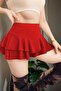 Flexible Lycra Loose-Fit Pleated Short Skirt - 3