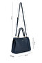 Women's Faux Leather Navy Blue Shoulder Bag - 2