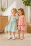 Baby Girl Linen Fabric Top and Bottom Set - Muslin Fabric Dress 100% Cotton (Pack of 2) - 7