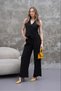 Women's Imported Strawberry Modal Woven Vest and Tube Leg Pants Set - 3
