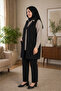 Women's Hijab Vest – Large Size Comfortable Cut Long Vest with Pockets - 5