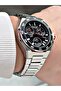 Functional Silver-Black Color Steel Band Steel Case Sapphire Glass Men's Wristwatch 1283Mr - 2