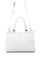 Women's Faux Leather White Shoulder Bag - 5