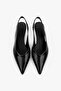 Women's Etra Black Leather Wedge Heeled Stiletto - 4