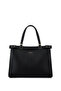 Women's Faux Leather Black Shoulder Bag
