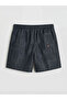 Black Short Length Printed Men's Swim Shorts - 4