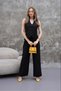Women's Imported Strawberry Modal Woven Vest and Tube Leg Pants Set - 2