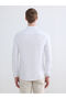 White slim fit dobby men's basic shirt - 7