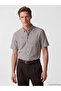 Mürdüm Regular Fit Striped Textured Men's Shirt