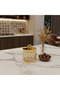 Acrylic Storage Canister with Gold Design and Lid Compact Container 700 ml - 2
