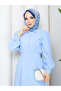 Buttoned Shirt & Skirt Hijab Set Rc9036 - 7