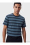 Esvab • Modern & Distinctive Zero Roba Collar Striped Men's T-Shirt