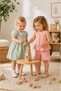 Baby Girl Linen Fabric Top and Bottom Set - Muslin Fabric Dress 100% Cotton (Pack of 2) - 2