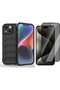 iPhone 15 Case Flexible Tpu Hollowed Out Back Surface Zore Ethnic Silicone Cover + Ghost Screen Protector