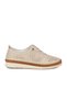 Beige Genuine Leather Orthopedic Sole Breathable Women's Casual Shoes 509 Z