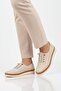 Beige Genuine Leather Breathable Orthopedic Sole Women's Casual Shoes 508 Z - 3