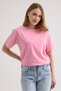 Women's Pink Washed Basic Regular Fit T-Shirt – 100% Cotton Vintage Look - 6